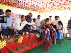 ATA donates school bags in Srisailam 12 Dec 2023