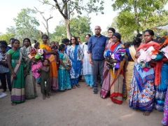 ATA donates school bags in Srisailam 12 Dec 2023