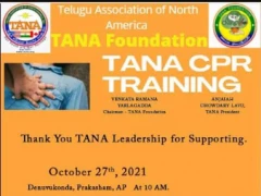 TANA CPR Training in Prakasham Dt 27 Oct 2021