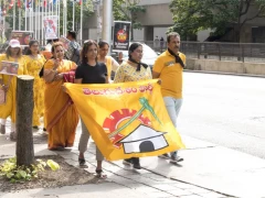 Canada Telugu NRI Protest and Rally