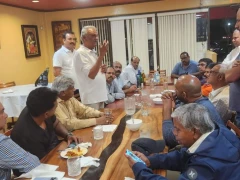 CPI Narayana Speech at Swagat Restaurant in CA