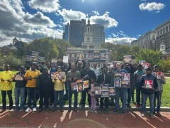 NRI TDP Leaders Protest in Philadelphia