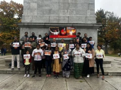 NRI TDP Protest against Chandrababu Arrest in Philadelphia