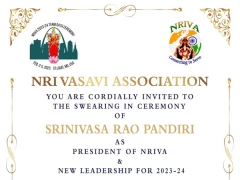 Srinivasa Rao Panthari New President of NRI Vasavi Association
