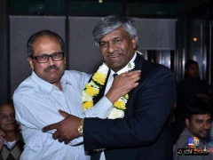 Jayaram Komati Felicitated  at Masala Restaurant