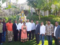 NTR Statue at Jayaram House