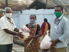 Ravi Potluri helps to Poor People in Gadwal Dt