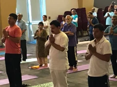 Sujana Chowdary Participates Yoga in Milpitas