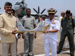 AP CM welcomed the TU-142M Long Range Maritime Patrol Aircraft Visakhapatnam