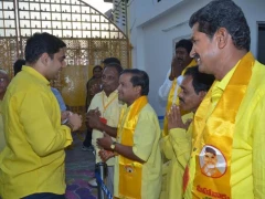 CM and Lokesh participated in the party formation day at Guntur
