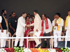 Chandrababu and Rahul Gandhi addressed in  Khammam