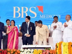 Chandrababu laid foundation stone for BR Shetty Medical City