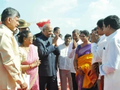 Kambhampati RamaMohan Rao Receiving President of India