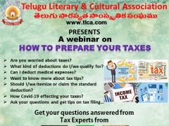 TLCA Presents a Webinar on "How To Prepare Your Taxes"
