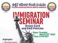 TANA Immigration Seminar on Green Card & EAD Policies