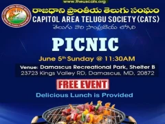 Capital Area Telugu Society Picnic on June 5