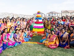 Bathukamma Celebrated with great enthusiasm in Tracy Hills