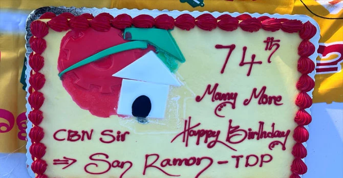 Trivalley San Ramon NRI TDP celebrates CBN 74th Birthday