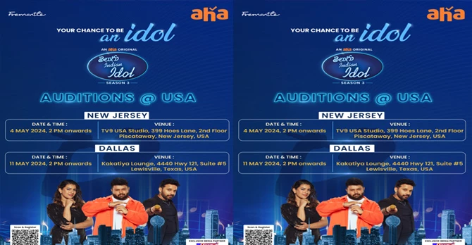 First-Ever Aha Telugu Indian Idol Auditions in USA: Dates Revealed!