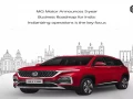 MG Motor Announces 5-year Business Roadmap for India