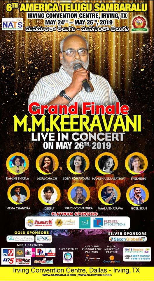 M. M. Keeravani Live In Concert at NATS Sambaralu In Dallas