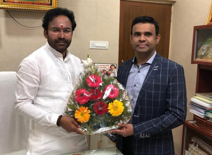 T.A.T.A President invites Union Minister Kishan Reddy to T.A.T.A Mega Convention