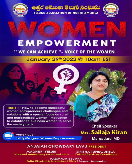 TANA Women Empowerment Program on Jan 29