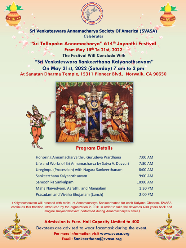 SVASA Celebrates Sri Tallapaka Annamacharya Jayanti Festival