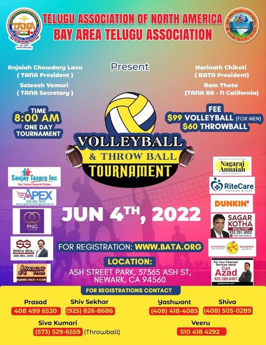 TANA, BATA Present Volleyball & Throw Ball Tournament on June 4