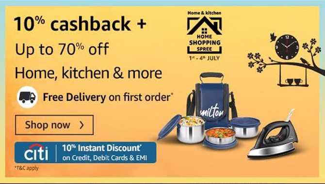 Amazon.in announces ‘Home Shopping Spree’ from 1st to 4th July