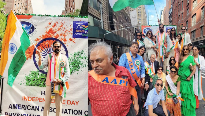 AAPI Honors India At India Independence Day Parade 2022 in New York