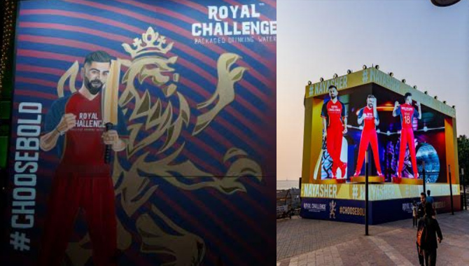 Tribute to the Naya Sher: Royal Challenge Packaged Drinking Water unveils India’s largest freestanding Anamorphic installation featuring Virat Kohli