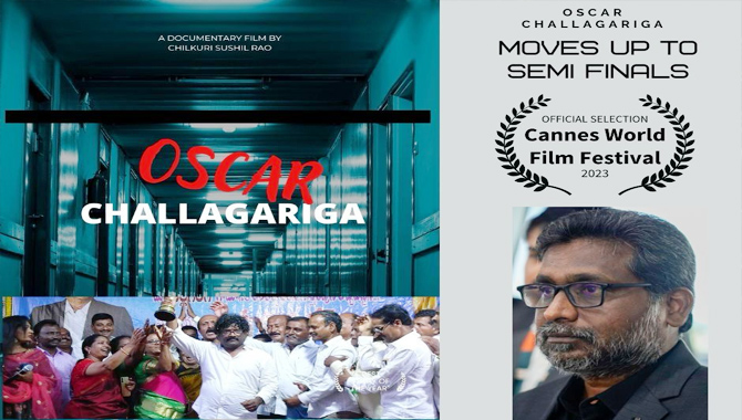 Chilkuri Sushil Rao’s documentary “Oscar Challagariga” on ‘Naatu Naatu” lyricist Chandrabose moves up into semi finals in Cannes World Film Festival, France