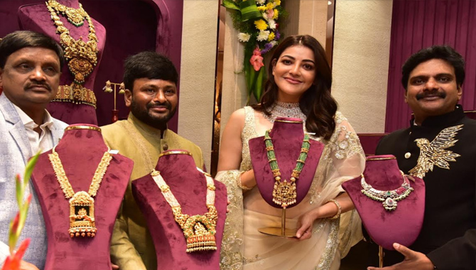 Devi Pavitra Gold & Diamonds Luxury Jewellery Store Opening Launch Actress Kajal Agarwal