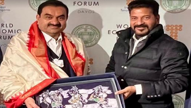 Govt of Telangana Signs 4 MoUs with the Adani Portfolio of Companies at WEF, Davos