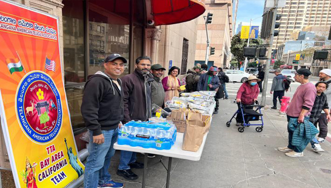 TTA Organized “Food, Blanket & Socks” Donation Drive in Bay Area
