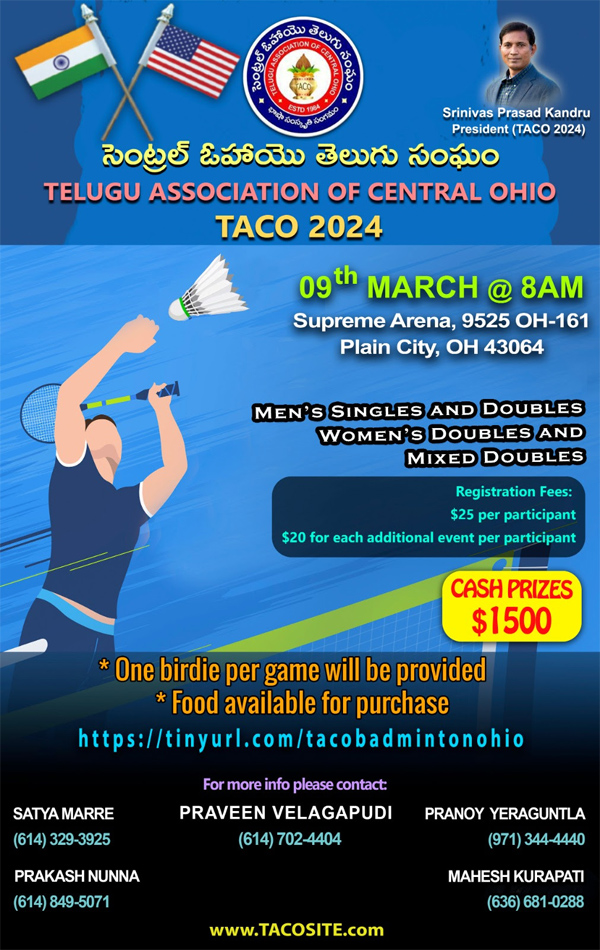 TACO Badminton Tournament and Aksharamala