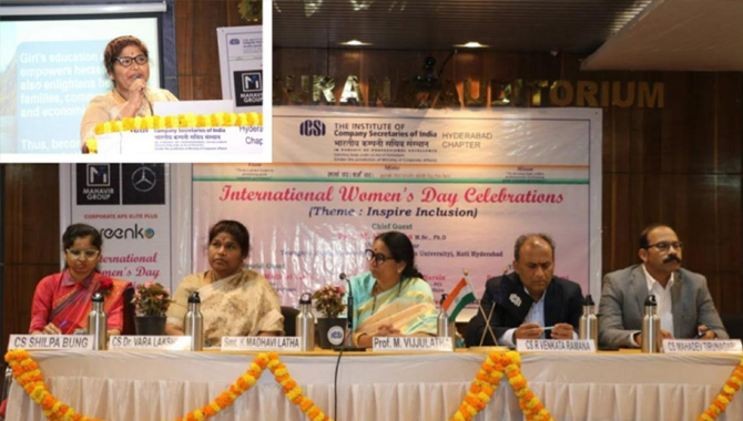Women should become torch bearers in all the sectors : CS Dr. Varalakshmi Narala