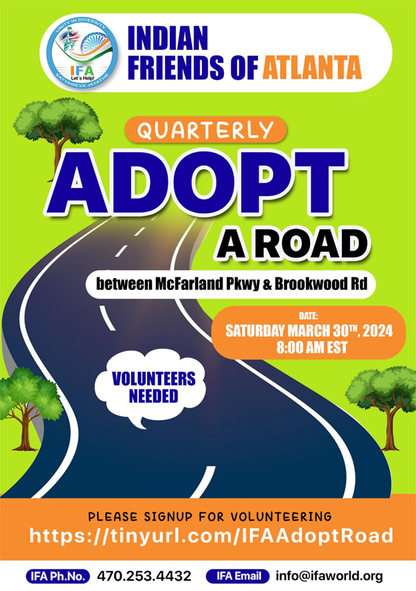 IFA - Adopt A Road - Saturday March 30th, 2024