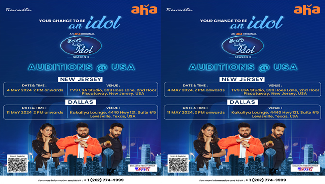 First-Ever Aha Telugu Indian Idol Auditions in USA: Dates Revealed!