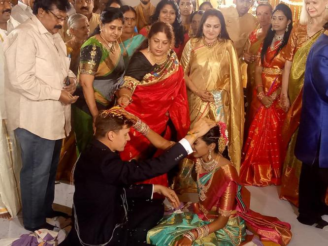 Meghana weds Marcel at CK Convention