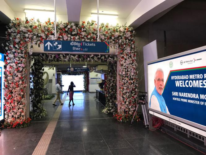 PM Modi Launched Hyderabad Metro Rail
