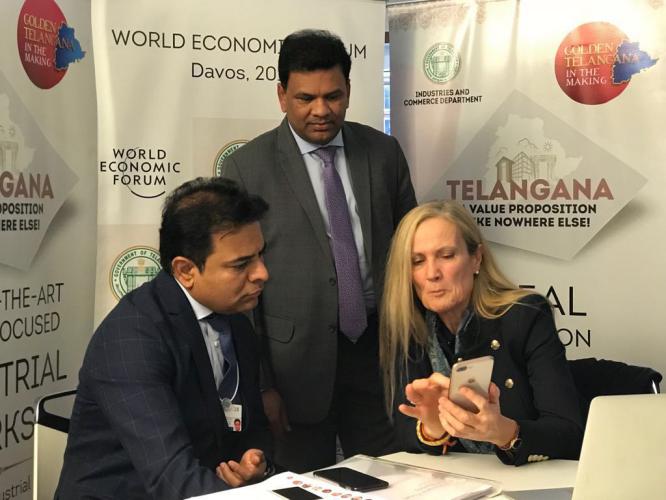 Minister KTR in Davos