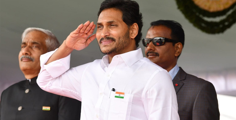 AP CM YS Jagan Flag Hoisting in Vijayawada