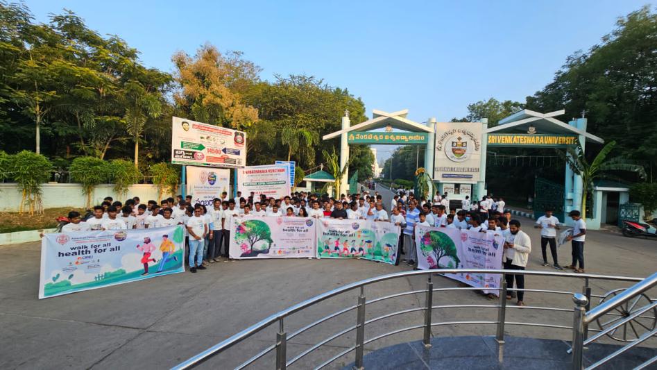 ATA Walkathan at SV University in Tirupati 24 Dec 2023