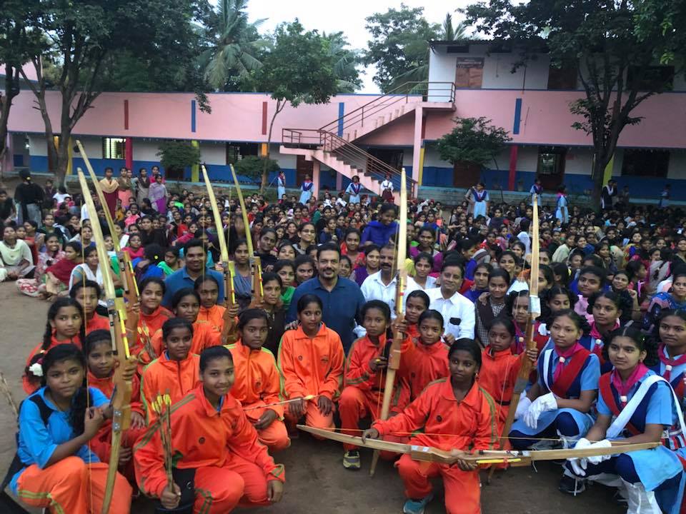 Jay Talluri visits  APRJC at Bhadrachalam