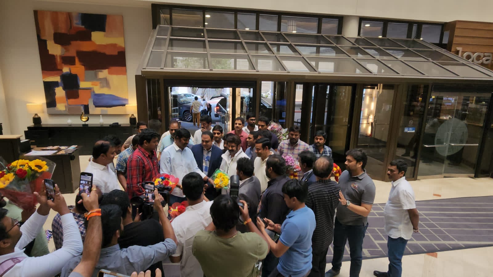 Balakrishna Received Grand Welcome in Philadelphia 7 Jul 2023