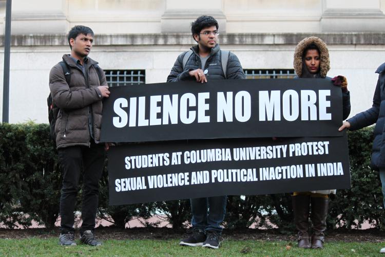 Students of Columbia University protest the heinous rapes in Kathua