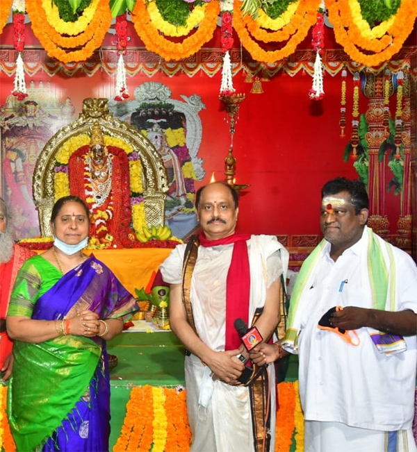 Bhavani Deeksha Maladharana in Vijayawada