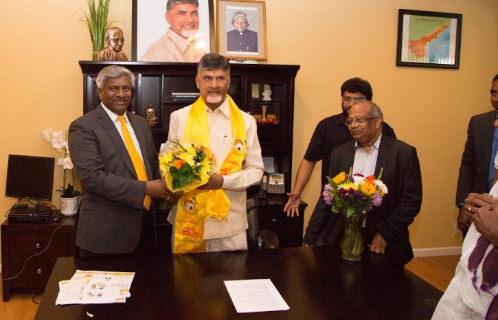 Chandrababu Visits AP Janmabhoomi Office in San Jose